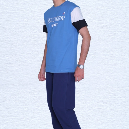 Relax Navy Blue Cotton Trouser