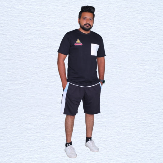 Black Dash Pocket Tee